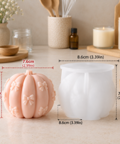 Bow Pumpkin Candle Mold - Image 2