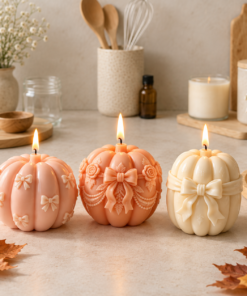 Bow Pumpkin Candle Mold