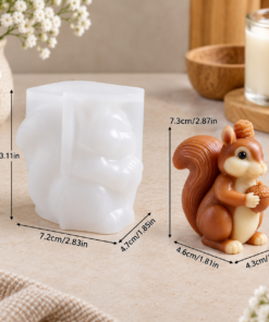 Pinecone and Squirrel Candle Mold - Image 3